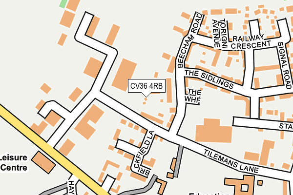 CV36 4RB map - OS OpenMap – Local (Ordnance Survey)