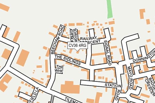 CV36 4RG map - OS OpenMap – Local (Ordnance Survey)