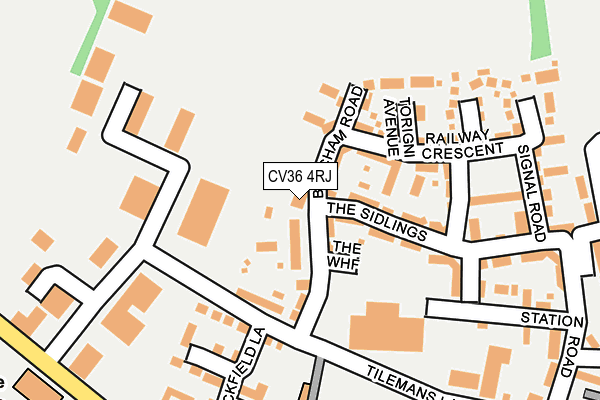 CV36 4RJ map - OS OpenMap – Local (Ordnance Survey)