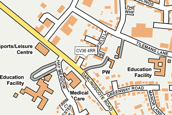 CV36 4RR map - OS OpenMap – Local (Ordnance Survey)
