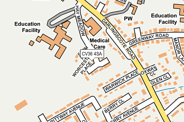 CV36 4SA map - OS OpenMap – Local (Ordnance Survey)