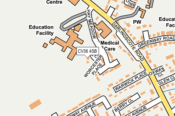 CV36 4SB map - OS OpenMap – Local (Ordnance Survey)