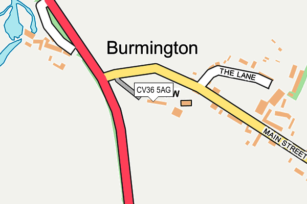 CV36 5AG map - OS OpenMap – Local (Ordnance Survey)
