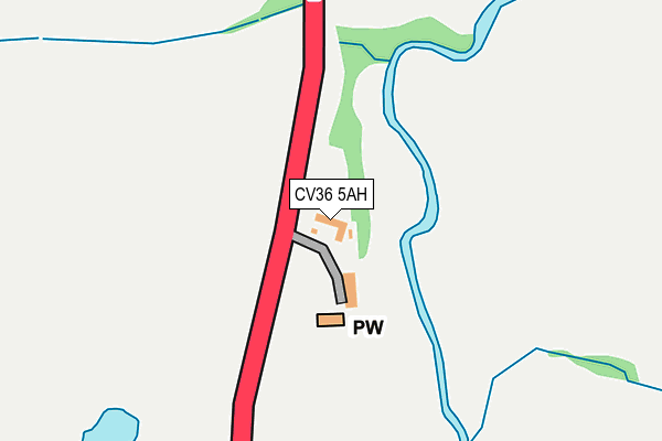 CV36 5AH map - OS OpenMap – Local (Ordnance Survey)
