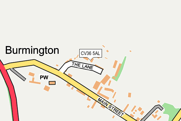 CV36 5AL map - OS OpenMap – Local (Ordnance Survey)
