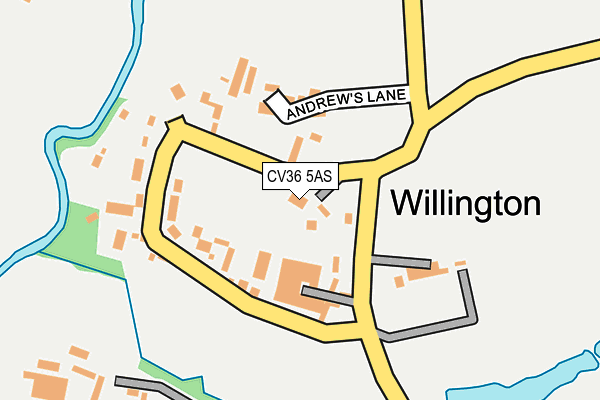 CV36 5AS map - OS OpenMap – Local (Ordnance Survey)