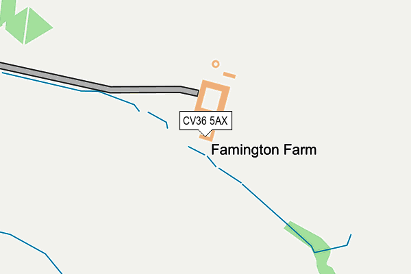 CV36 5AX map - OS OpenMap – Local (Ordnance Survey)