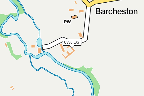 CV36 5AY map - OS OpenMap – Local (Ordnance Survey)