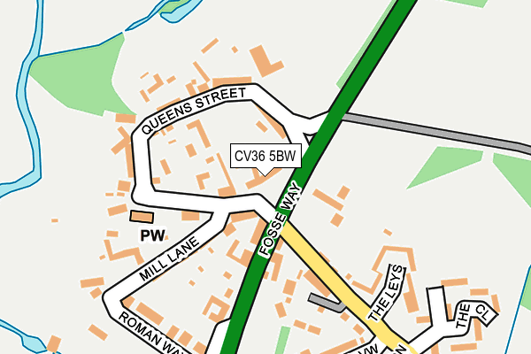 CV36 5BW map - OS OpenMap – Local (Ordnance Survey)