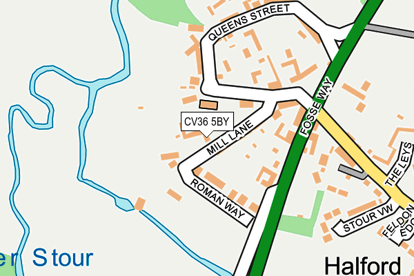 CV36 5BY map - OS OpenMap – Local (Ordnance Survey)