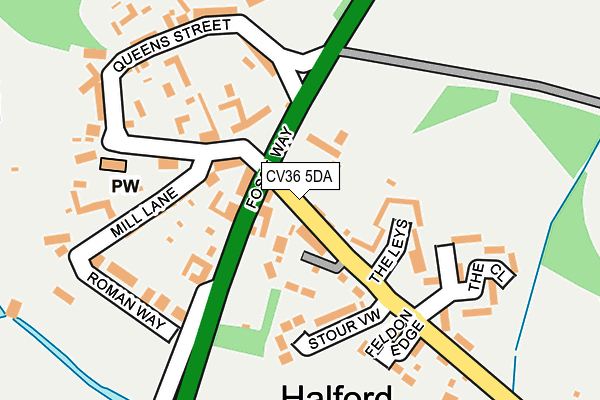 CV36 5DA map - OS OpenMap – Local (Ordnance Survey)