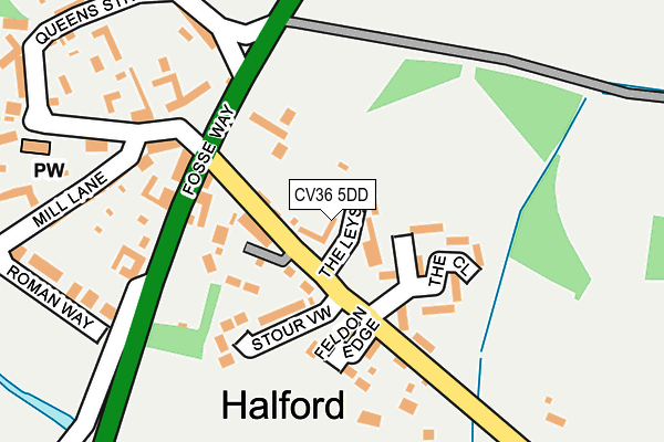 CV36 5DD map - OS OpenMap – Local (Ordnance Survey)