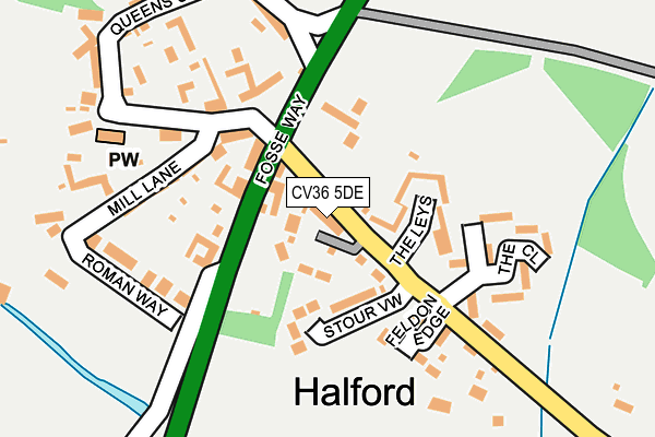 CV36 5DE map - OS OpenMap – Local (Ordnance Survey)