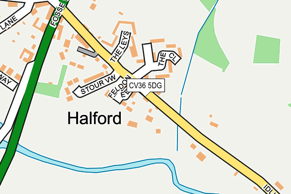 CV36 5DG map - OS OpenMap – Local (Ordnance Survey)