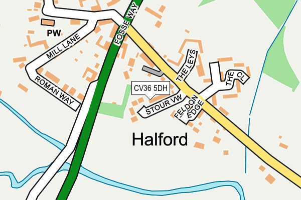 CV36 5DH map - OS OpenMap – Local (Ordnance Survey)