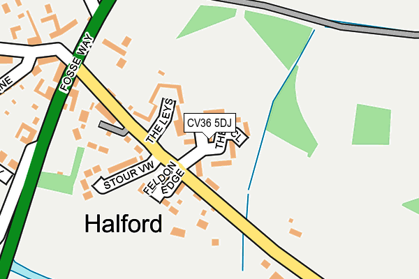 CV36 5DJ map - OS OpenMap – Local (Ordnance Survey)