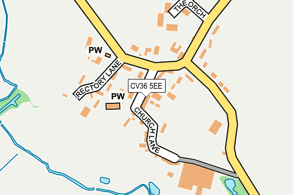 CV36 5EE map - OS OpenMap – Local (Ordnance Survey)