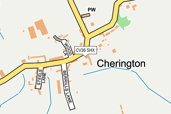 CV36 5HX map - OS OpenMap – Local (Ordnance Survey)