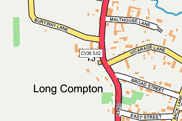 CV36 5JQ map - OS OpenMap – Local (Ordnance Survey)
