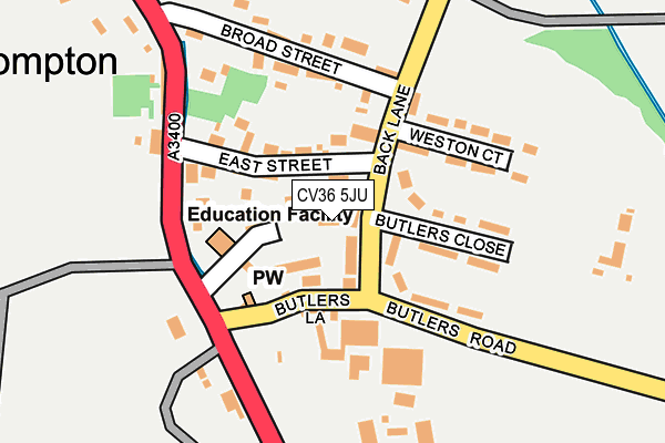 CV36 5JU map - OS OpenMap – Local (Ordnance Survey)