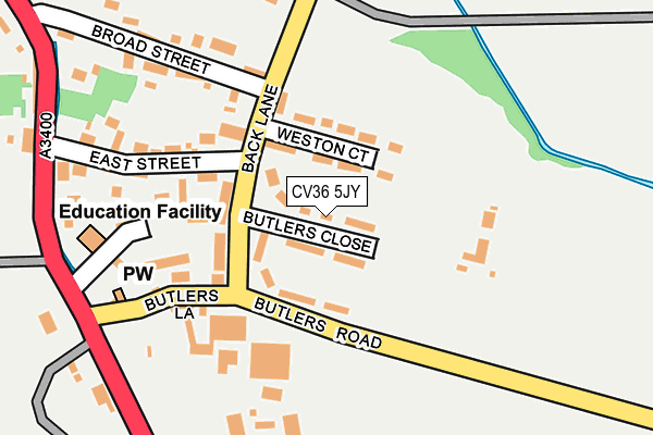 CV36 5JY map - OS OpenMap – Local (Ordnance Survey)