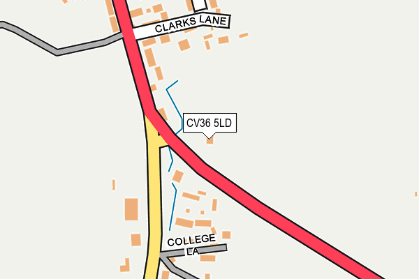 CV36 5LD map - OS OpenMap – Local (Ordnance Survey)