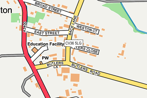 CV36 5LG map - OS OpenMap – Local (Ordnance Survey)