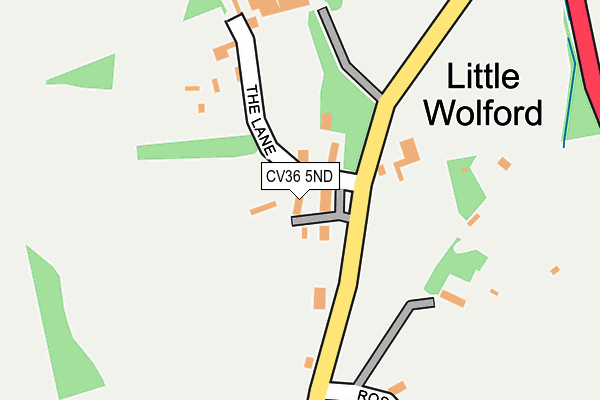 CV36 5ND map - OS OpenMap – Local (Ordnance Survey)