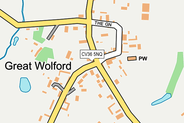 CV36 5NQ map - OS OpenMap – Local (Ordnance Survey)