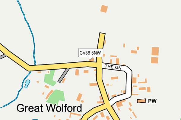 CV36 5NW map - OS OpenMap – Local (Ordnance Survey)