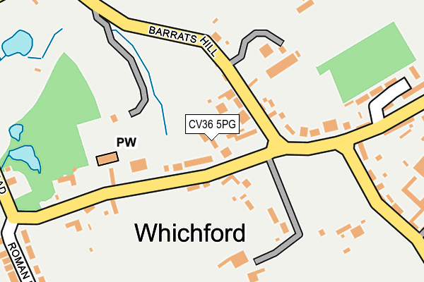 CV36 5PG map - OS OpenMap – Local (Ordnance Survey)