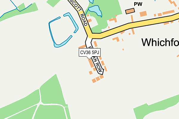 CV36 5PJ map - OS OpenMap – Local (Ordnance Survey)