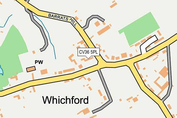 CV36 5PL map - OS OpenMap – Local (Ordnance Survey)