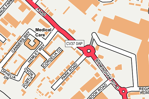 CV37 0AP map - OS OpenMap – Local (Ordnance Survey)
