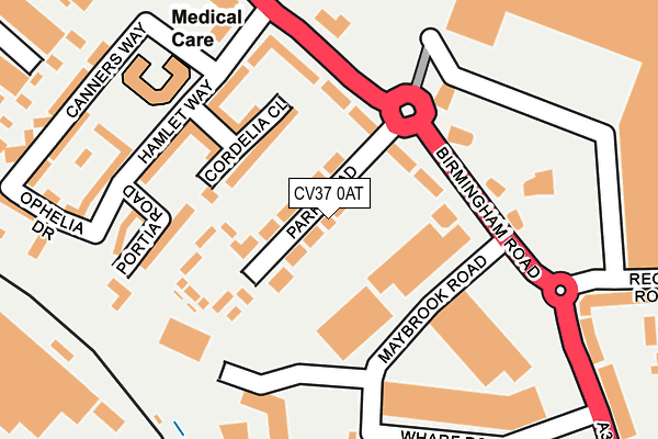 CV37 0AT map - OS OpenMap – Local (Ordnance Survey)