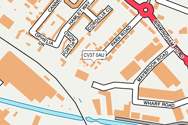 CV37 0AU map - OS OpenMap – Local (Ordnance Survey)