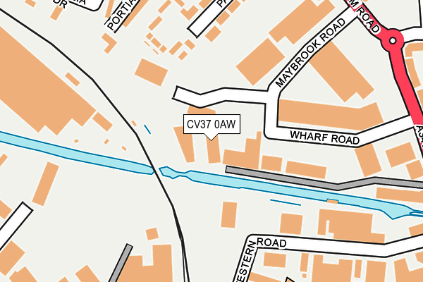 CV37 0AW map - OS OpenMap – Local (Ordnance Survey)