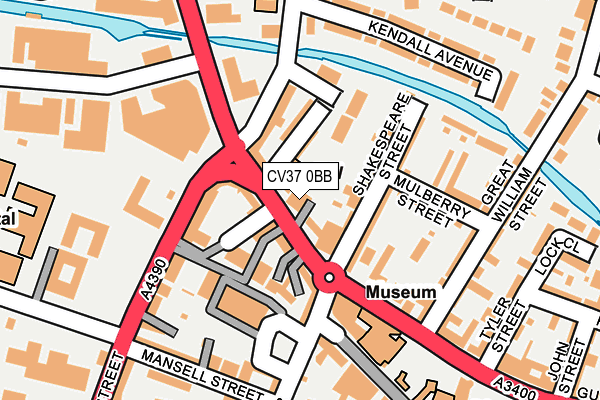 CV37 0BB map - OS OpenMap – Local (Ordnance Survey)