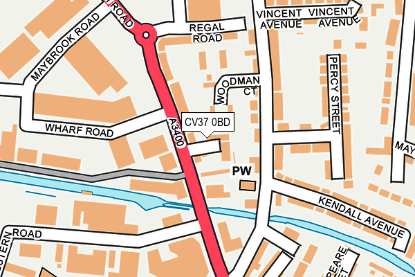 CV37 0BD map - OS OpenMap – Local (Ordnance Survey)