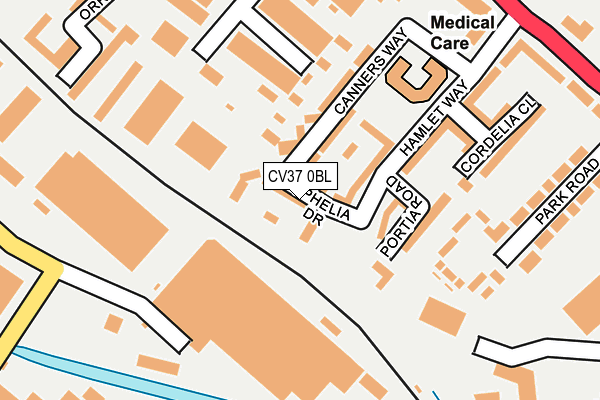 CV37 0BL map - OS OpenMap – Local (Ordnance Survey)
