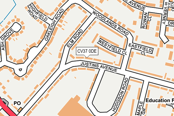 CV37 0DE map - OS OpenMap – Local (Ordnance Survey)