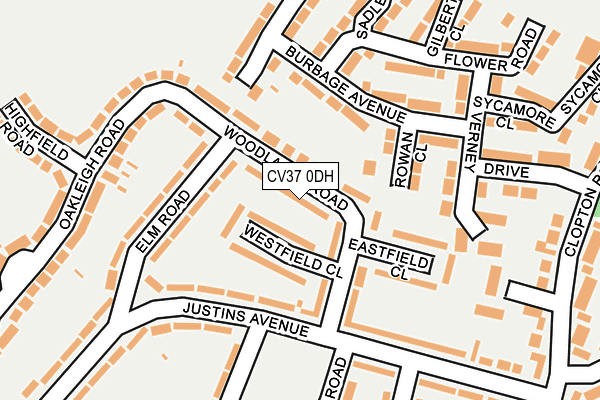CV37 0DH map - OS OpenMap – Local (Ordnance Survey)