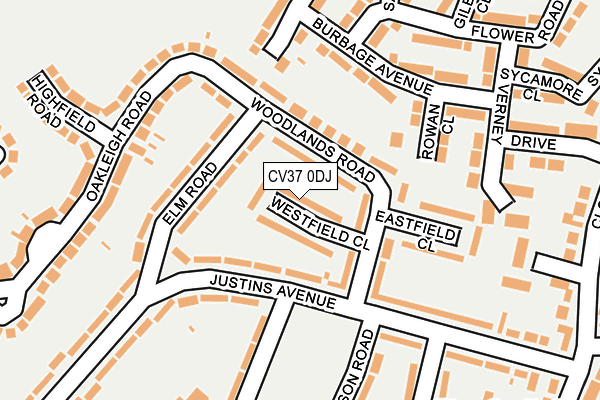 CV37 0DJ map - OS OpenMap – Local (Ordnance Survey)