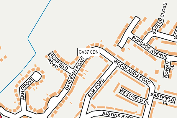 CV37 0DN map - OS OpenMap – Local (Ordnance Survey)