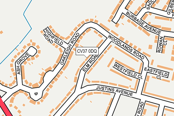 CV37 0DQ map - OS OpenMap – Local (Ordnance Survey)