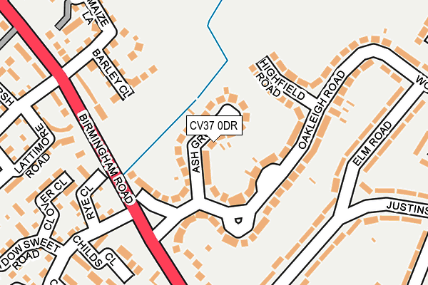 CV37 0DR map - OS OpenMap – Local (Ordnance Survey)