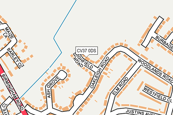 CV37 0DS map - OS OpenMap – Local (Ordnance Survey)