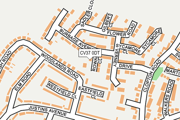 CV37 0DT map - OS OpenMap – Local (Ordnance Survey)