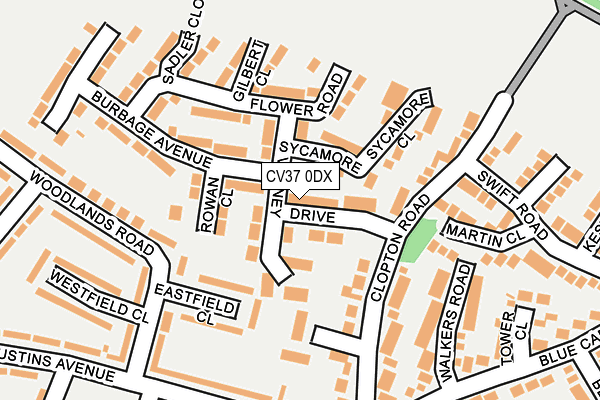 CV37 0DX map - OS OpenMap – Local (Ordnance Survey)