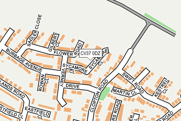 CV37 0DZ map - OS OpenMap – Local (Ordnance Survey)